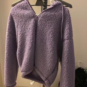 Purple fuzzy jacket